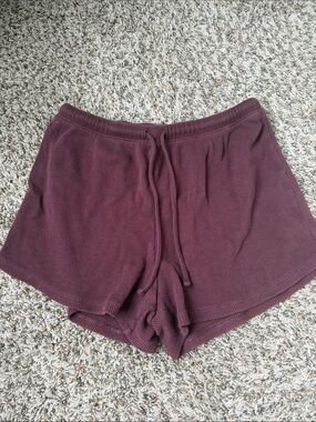 Old Navy Women's Waffle Knit Drawstring Shorts - Maroon